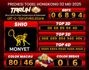 TARUH4D PREDIKSI HONGKONG LOTTO TOGEL HARI: 02 MEI 2025