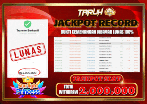 TARUH4D JACKPOT SLOT STARLIGHT PRINCESS Rp.2.000.000,- LUNAS!!!